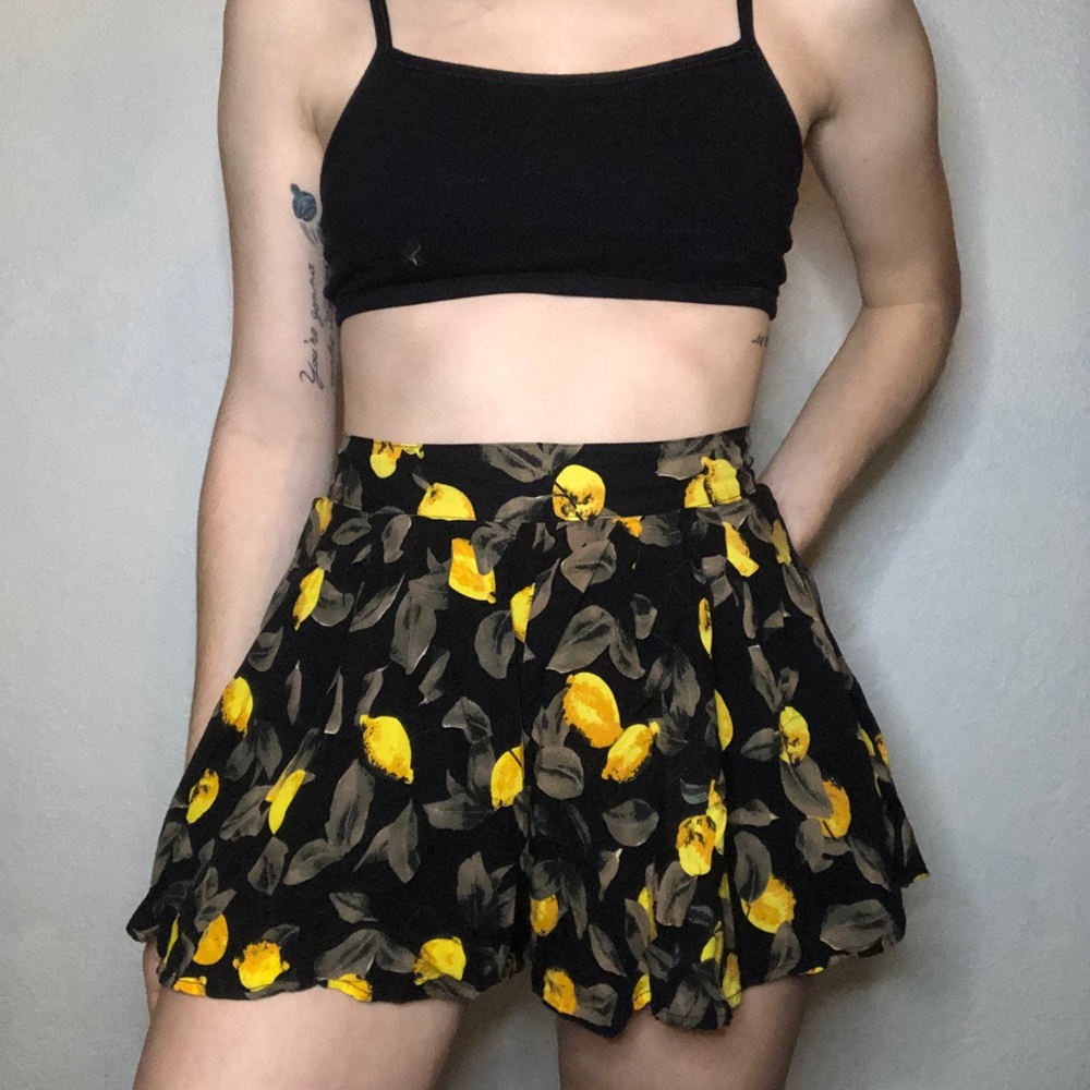 Boho Flowy Lemon Shorts